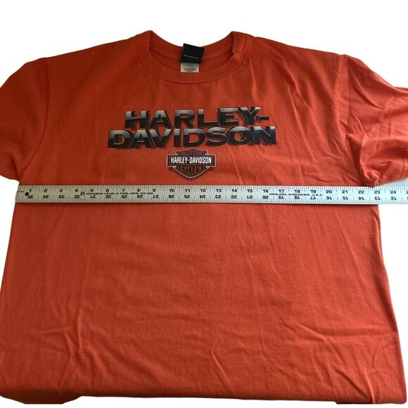 Harley-Davidson Kauai Hawaiian Orange T-Shirt XL 100% Cotton Mens Graphic Tee - Picture 6 of 7